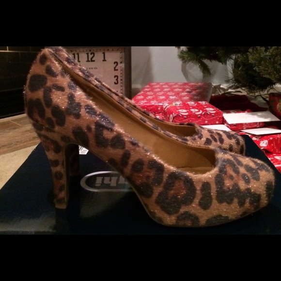 Olsenboye leopard furry heels - Picture 3 of 4
